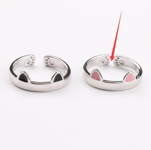 Couple Rings Cute Cat Ear Rings For Women And Men Matching Promise Rings Anniversary Fashion Jewelry Gift Gold