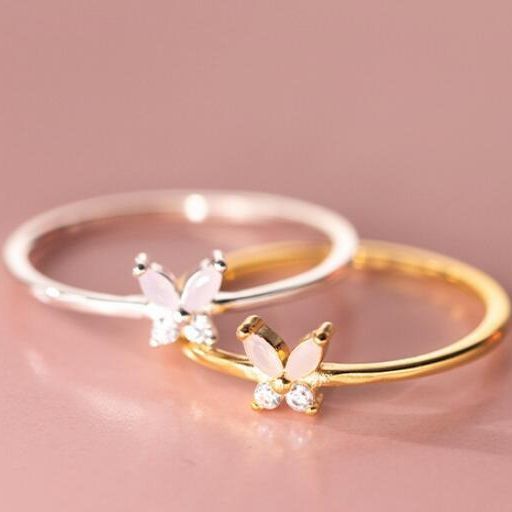 S925 Silver Ring Korean Design Simple Band Ring with Rhinestone Accent Elegant Finger Jewelry for Women Fashion Ring