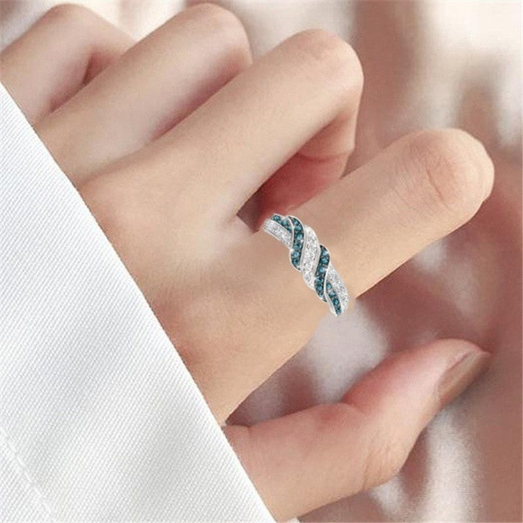 Womens Ring Love You Letter Design Alloy Electroplated Silver Wedding Engagement Anniversary Promise Fashion Jewelry