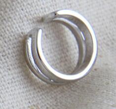 Sterling Silver Earbuckle Inside Minor Simple Twist Double Earrings For Everyday Wear Hypoallergenic Daily Wear