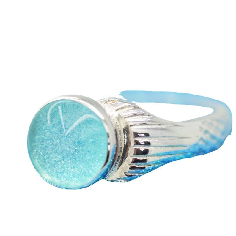 Womens Constellation Ring Gemstone Inlaid Alloy Ring Electroplated Finish Starry Ring Fashion Jewelry Gift For