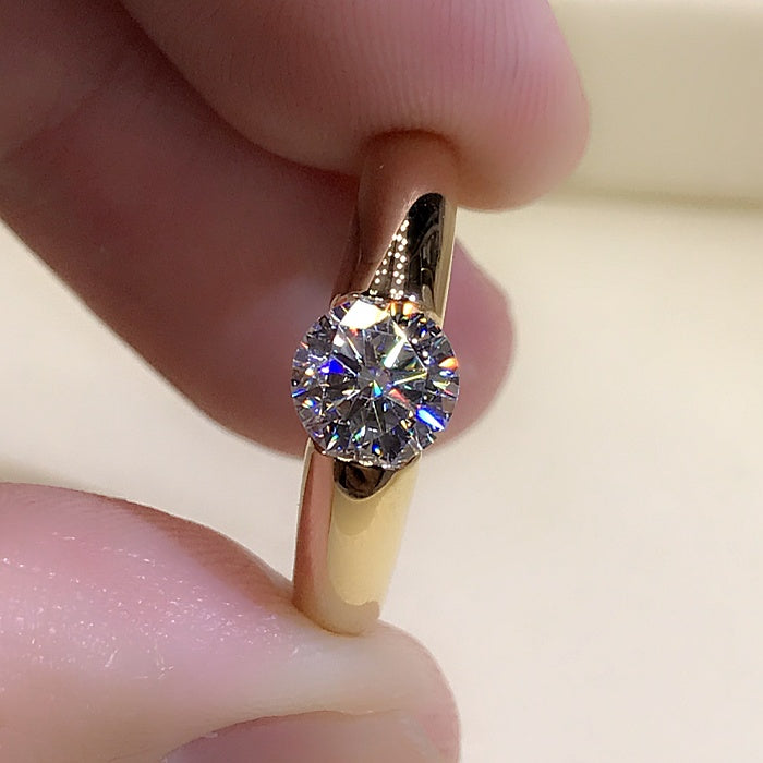 Womens Arc Couple Ring Floral Brass Jewelry For Women Fashion Accessory Trendy Daily Wear Elegant Gift Classic