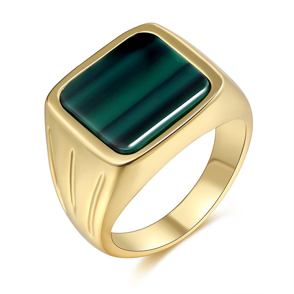 Gold Plated Vintage Couple Ring For Women And Men Copper Anniversary Gift Jewelry Environment Friendly Classic