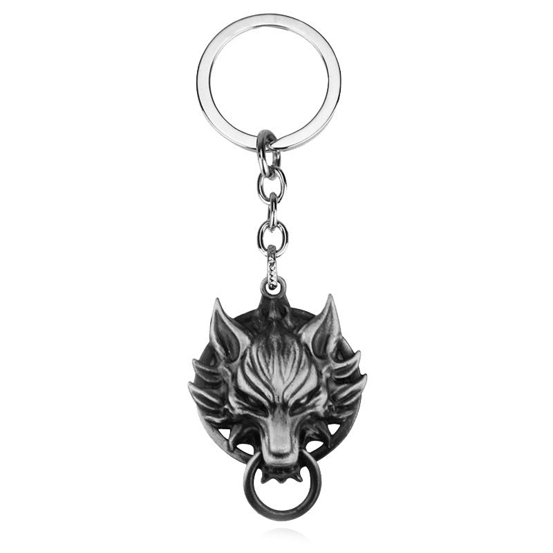 Unisex Wolf Head Keychain Alloy Pendant Graduation Gifts For Travel Memorial Housewarming Christmas Valentines