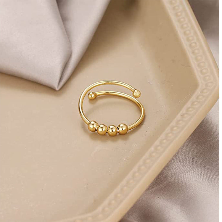Electroplated Copper Ring U Shaped Single Turn Spiral Design Fashion Rings Perfect Festival Accessory Gift For