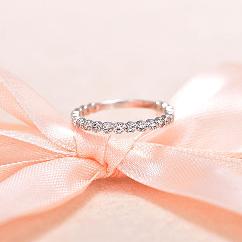 Geometric Zircon Inlaid Ring 925 Sterling Silver Light Luxury Women Jewelry Gift For Wear Statement Piece Chic
