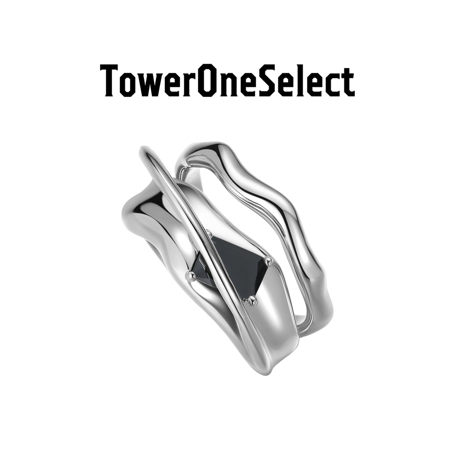 Unisex Couple Ring Melted Metal Gradation Geometric Alloy Silver Plated Gold Plated Modern Jewelry For Couples