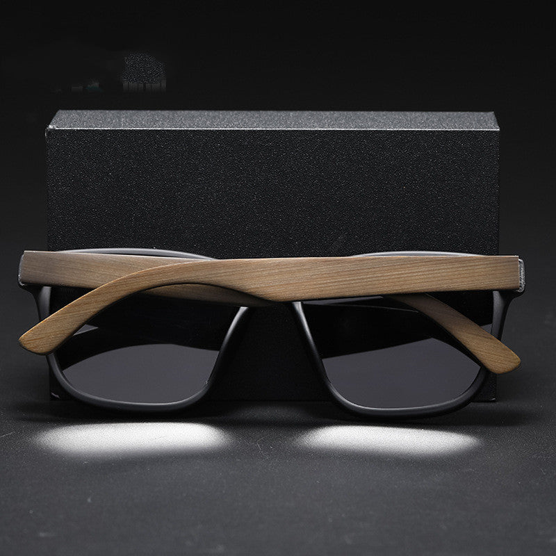 Unisex Polarized Sunglasses Square Frame With Bamboo Legs TAC Lens Eyewear For Men And Women Light And Durable