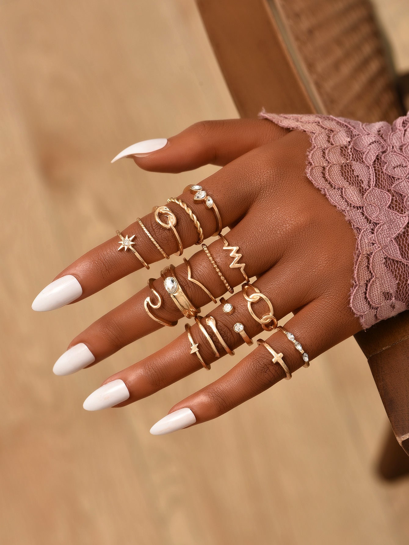 Womens Metal Rings Set Fashion Jewelry Trendy Ring Accessory Gift Durable Stylish Rings For Everyday Wear Gift For Her