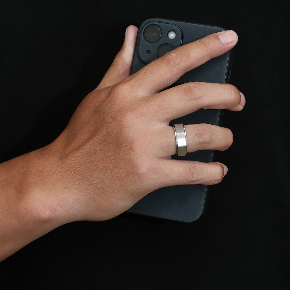 Octagon Nut Titanium Steel Rotating Decompression Ring Unisex Jewelry Size 7 8 9 10 11 12 Stylish Unisex Accessory