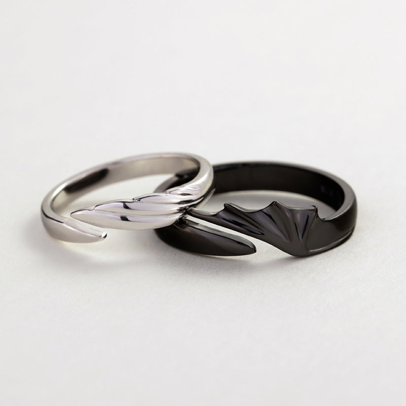 Couple Rings Set 925 Sterling Silver Personalized Matching Rings For Him And Her Adjustable European American