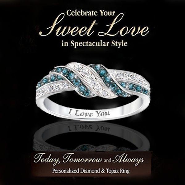 Womens Ring Love You Letter Design Alloy Electroplated Silver Wedding Engagement Anniversary Promise Fashion Jewelry