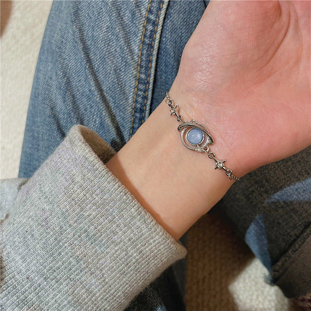 Star Charm Bracelet With Extender Chain For Women Delicate