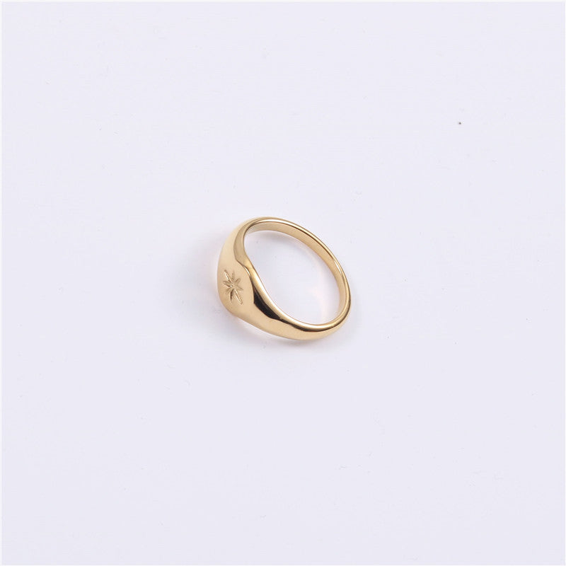 Womens Titanium Steel Love Ring Fashion Geometric Ring Light Jewelry European And American Ins Ring Women's Gift Gold Ring