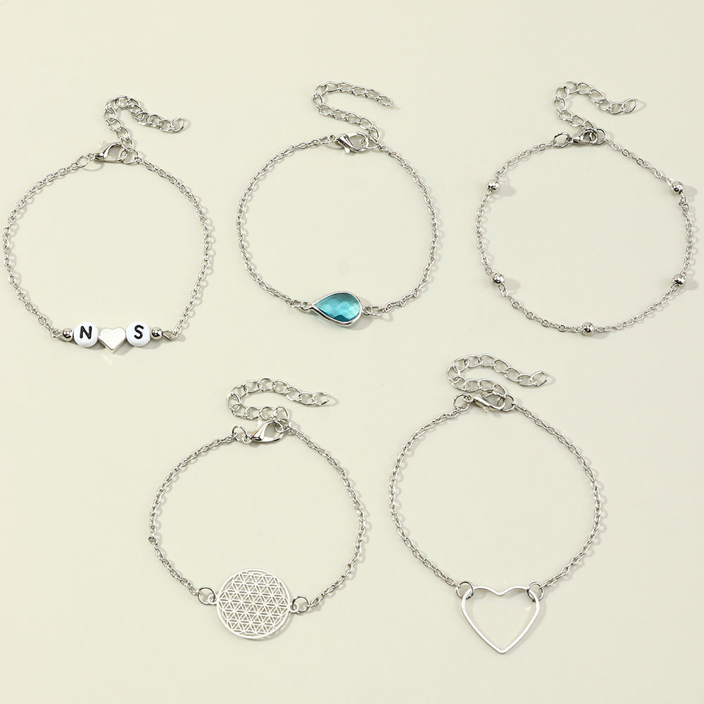 Womens Alloy Bracelet Set Electroplated Jewelry Bangles