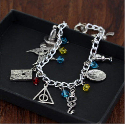 Cartoon Character Bracelet With Faux Gemstones Alloy Electroplated Vintage Style For Women Retro Style Jewelry