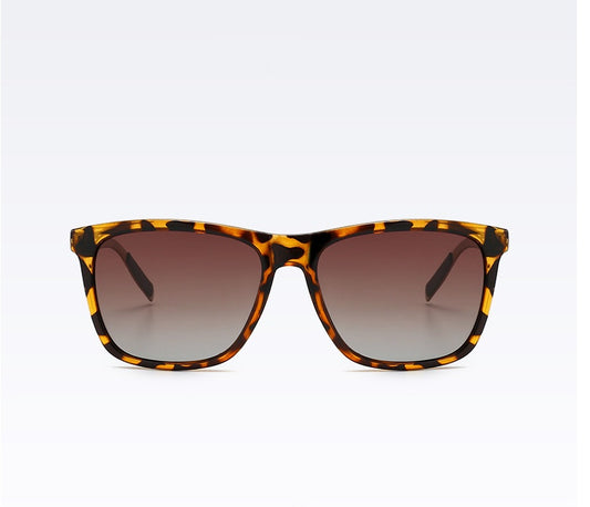 Leopard Print Polarized Sunglasses With Metal Frame And PC Lenses For Driving Travel And Everyday Wear Slim Fit