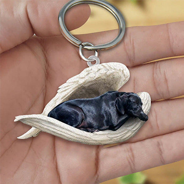 Dog Keychain Acrylic Fashion Accessory With Single Sided Printing Durable Key Ring 4 5 CMs Gift For Dog Lovers