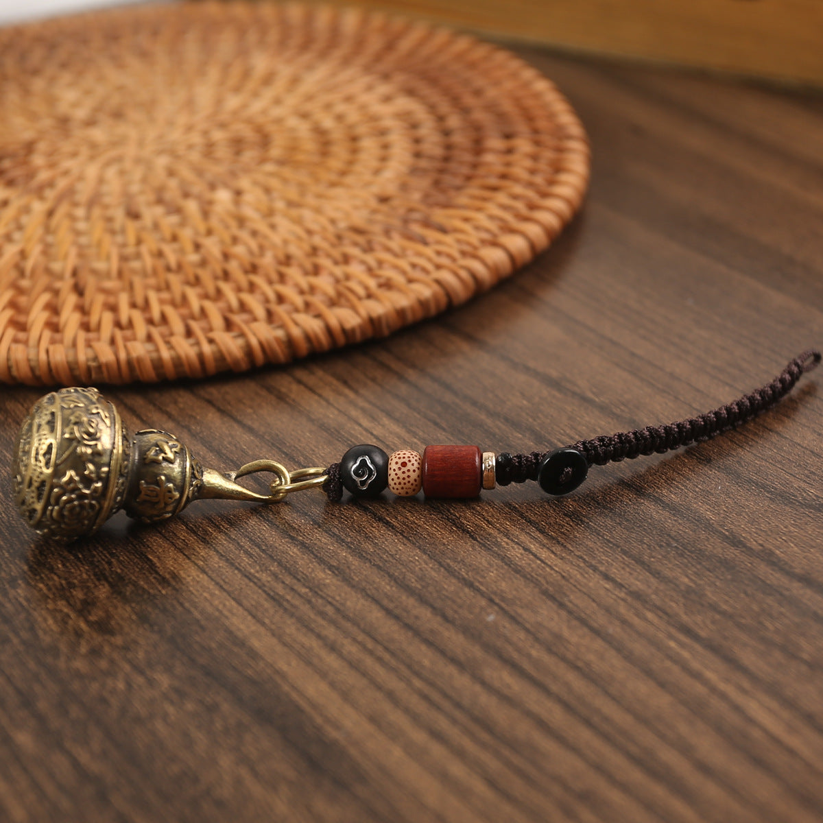 Gourd Keychain Pure Copper Pendant With Rich National Style Design For Keys Bags Holiday Gift And Everyday Use