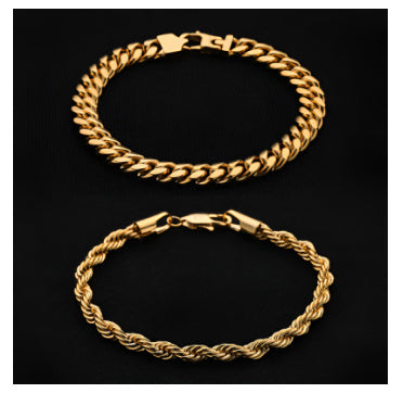 Womens Twisted Rope Bracelet Silver Plated Alloy Chain 4mm Thick 20CM Length Fashion Jewelry Color Silver Gold