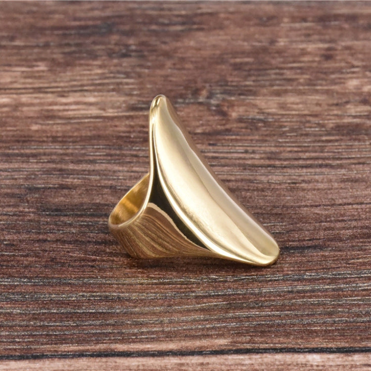 Mens Womens Fashion Ring All Glossy Stainless Steel Titanium Steel Band with Numbers and Letters Personality Design Gold Color Ring for Him or Her