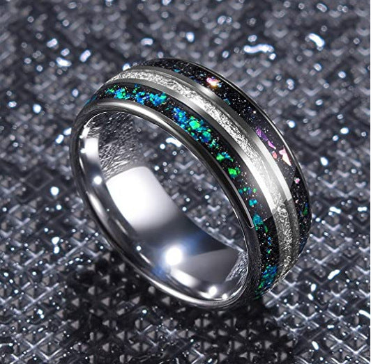 Unisex Stainless Steel Ring Durable Metal Band White Phantom Ring for Everyday Wear Everyday Wear for Chic Now