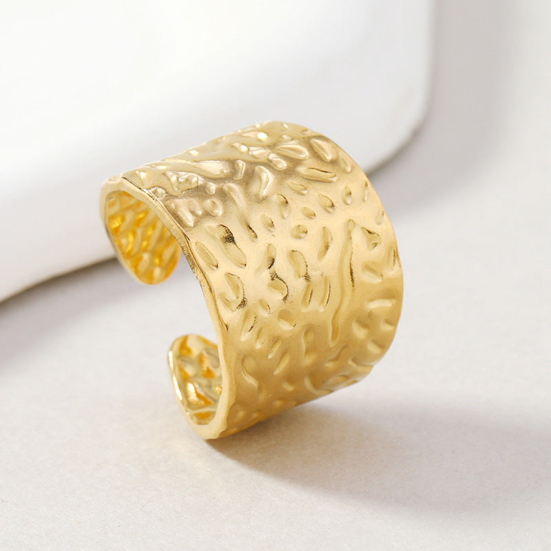 Unisex Stainless Steel Ring Electroplated Geometric Round Design Ornament Fashion Jewelry GarlandSpecial Garland