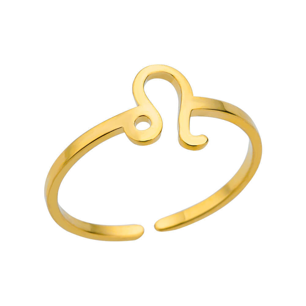 Stainless Steel Zodiac Constellation Ring for Men Women