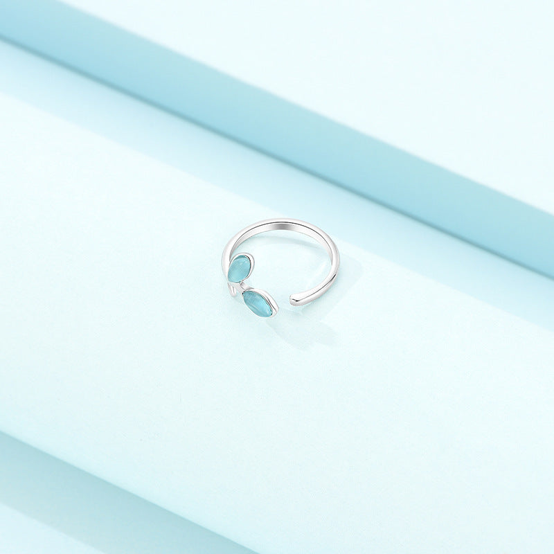 Leaf Ring Simple Alloy Ring For Women Girls Fashion Jewelry Elegant Temperament Ring Advertising Leaves Leaves