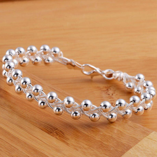Girls Silver Bracelet Snowflake Charm Heart Charm Animal Zodiac Design Alloy Inlaid Gemstones Jewelry Gift Now