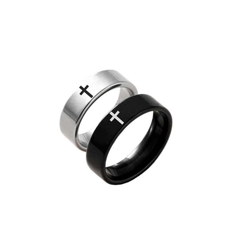 Couples Stainless Steel Cross Ring Set Religious Trendy Promise Engagement Gift For Men And Women Lovers Today