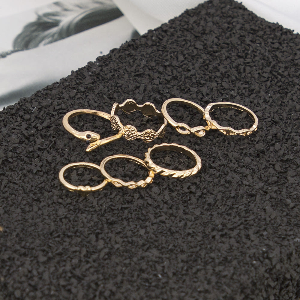 Womens Alloy Ring Set Bow Twist Love Rings Elegant Fashion Jewelry For Everyday Wear Or Special Occasion For Her