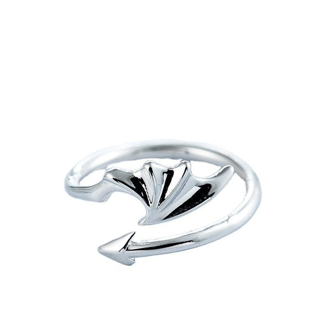 Womens Fashion Rings Set Retro Punkish Gothic Snake Dragon Animal Design Adjustable Alloy Rings Silver Jewelry