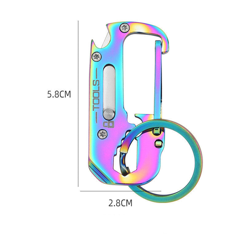 Stainless Steel Multifunction Keychain Pocket Knife With Electroplated Finish Fashionable Accessory For Everyday