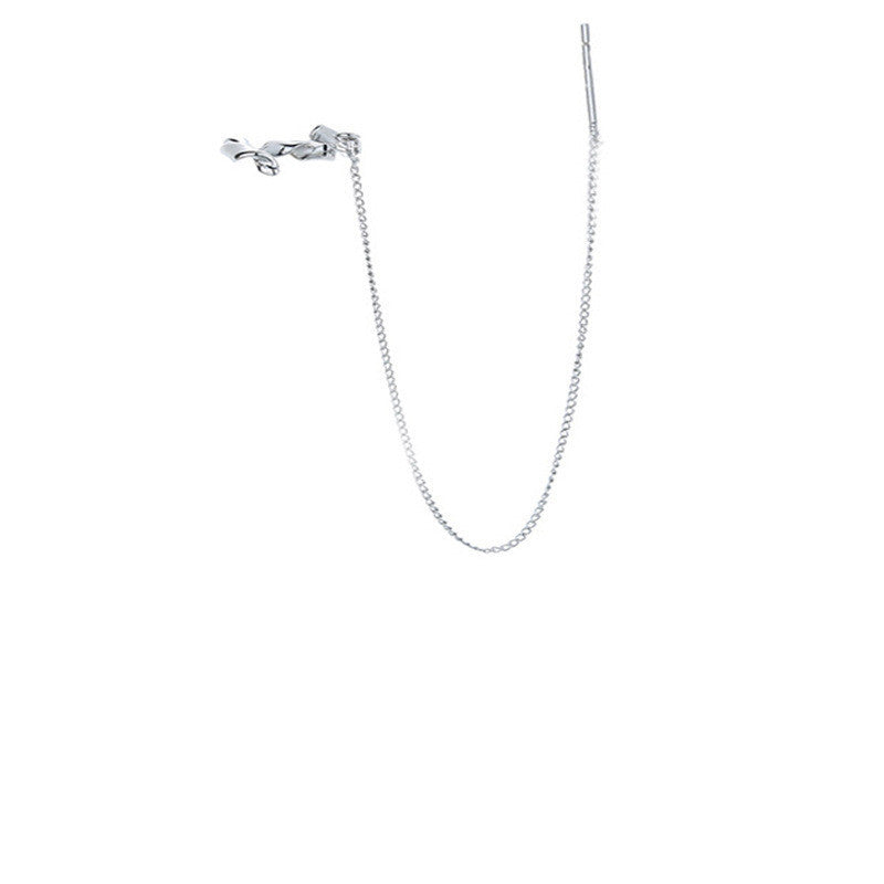 Women Geometric Spiral Ear Clip Earrings Korean Style Copper Electroplated Twist Design Single Ear Accessories