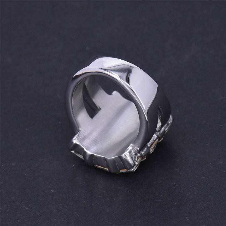 Womens Ring Stainless Steel Geometry Ring Electroplated Ring Fashion Jewelry Ring Steel Color Ring Gold Ring and Three Colors Ring for Women