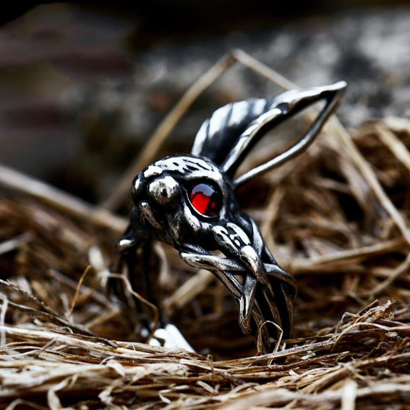Unisex Zodiac Rabbit Ring Stainless Steel Titanium Polished Finish Jewelry For Men And Women Wear Trendy Accessory
