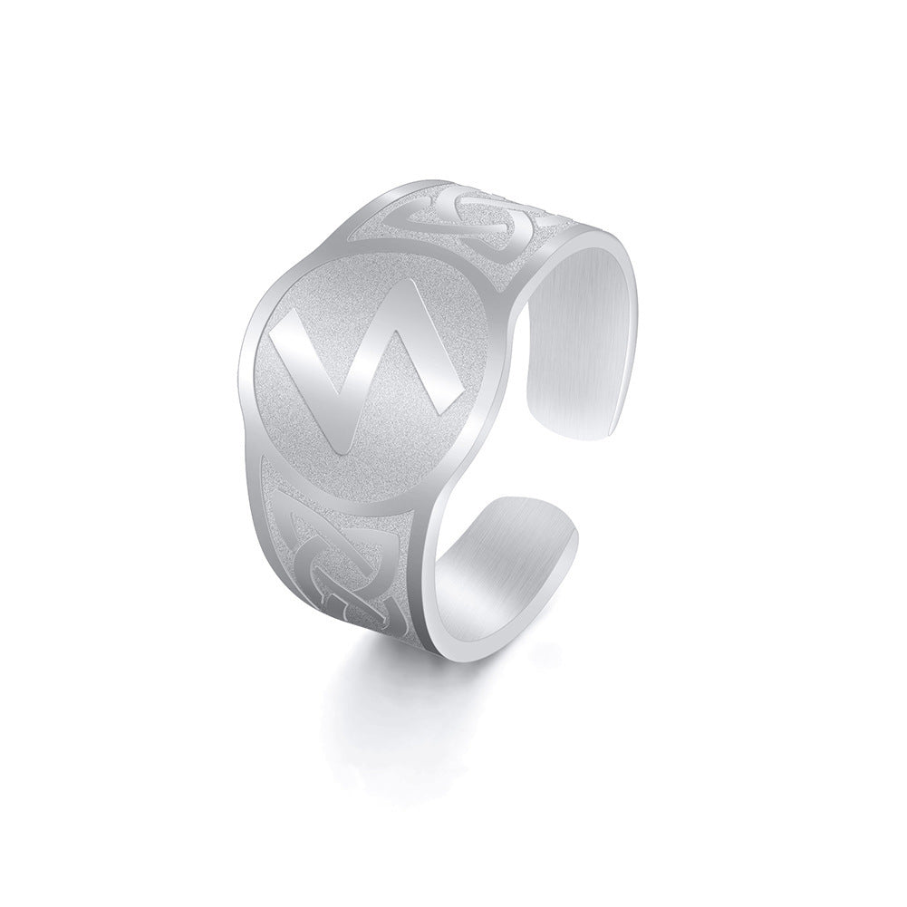 Stainless Steel Geometric Ring Adjustable Open End Index Finger Electroplated Durable Modern Fashion Jewellery