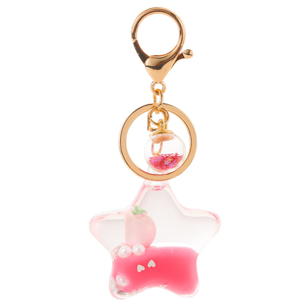 Quicksand Acrylic Keychain Pendant Charm For Keys And Bags Unique Decorative Accessory Fashion Accessory Glows