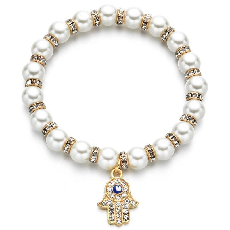 Handmade Natural Freshwater Pearl Bracelet With Branches Palms Trees Rudders Hearts Owls Charms Design For Daily Wear