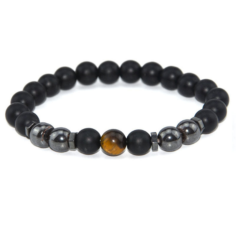 Unisex Beaded Bracelet Handmade For Men And Women Round Beads With Emperor Stone Silver Sparrow Gold Tiger Eye And Pine
