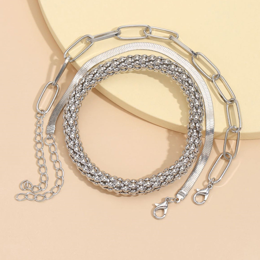 Unisex Snake Chain Bracelet Electroplated Alloy European Style Jewelry Gift Packaged for Gifting Elegant Gift Box