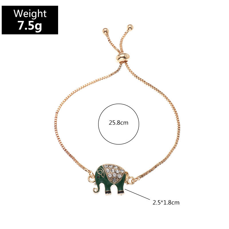 Womens Elephant Bracelet Dripping Eyes Design Alloy European Bracelet Fashion Jewelry Bracelet For Women Girls
