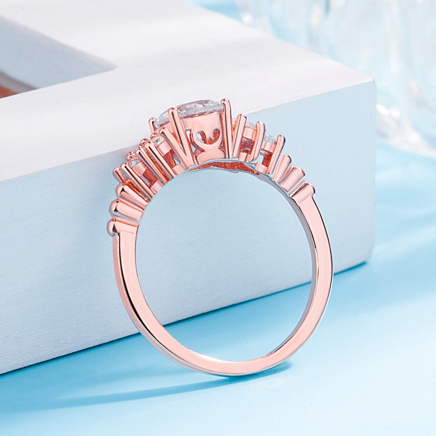 Princess Silver Tone Ring With Simulated Diamond Inlaid For Women Size 6 7 8 9 Elegant Jewelry Gift Ready Anew For You