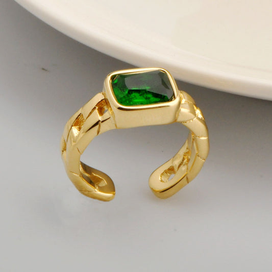 Women's Fashion Ring Personality Black Square Titanium Steel Ring for Her Statement Jewelry Band Ring Gift Idea Thickness 5mm Width 8mm