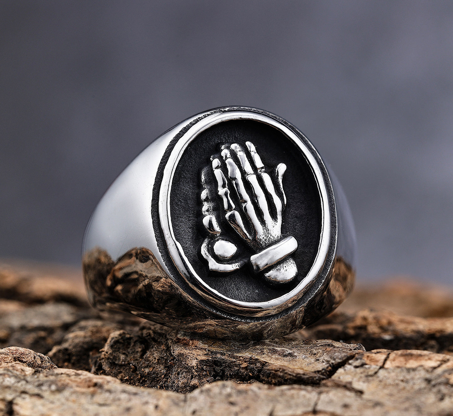 Unisex Praying Hands Ring Stainless Steel Faith Symbol Durable Everyday Wear Jewelry Gifts For Men Women Today
